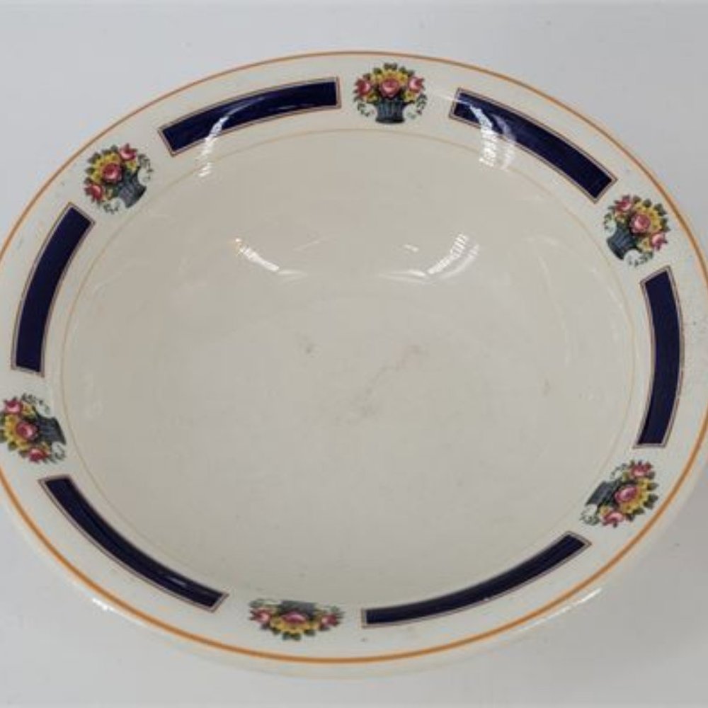 Shenango Basket of Flowers Serving Bowl